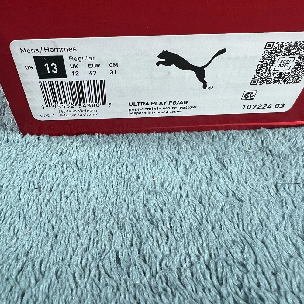 Puma Ultra Play FG AG Soccer Cleats Shoes Teal White Mens Size‎ 13